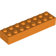 Plaatje in Gallery viewer laden, LEGO® los onderdeel Steen in kleur Oranje 3007