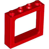 LEGO® los onderdeel Raamkozijn in kleur Rood 6556
