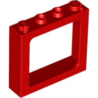 LEGO® los onderdeel Raamkozijn in kleur Rood 6556