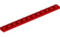 LEGO® los onderdeel Plaat Algemeen in kleur Rood 60479