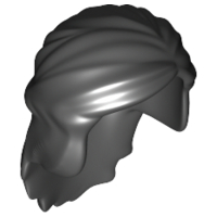 LEGO® los onderdeel Haar in kleur Zwart 59363