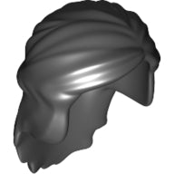 LEGO® los onderdeel Haar in kleur Zwart 59363