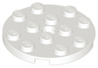 LEGO® los onderdeel Plaat Rond in kleur Wit 60474
