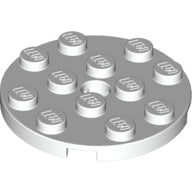 Plaatje in Gallery viewer laden, LEGO® los onderdeel Plaat Rond in kleur Wit 60474