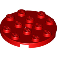 LEGO® los onderdeel Plaat Rond in kleur Rood 60474