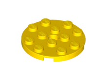 Plaatje in Gallery viewer laden, LEGO® los onderdeel Plaat Rond in kleur Geel 60474