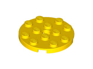 LEGO® los onderdeel Plaat Rond in kleur Geel 60474