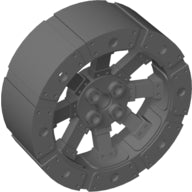 LEGO® los onderdeel Wiel in kleur Zwart 55817