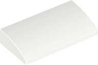 Plaatje in Gallery viewer laden, LEGO® los onderdeel Dakpan Gebogen in kleur Wit 61068