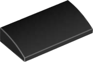 LEGO® los onderdeel Dakpan Gebogen in kleur Zwart 61068