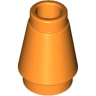 Plaatje in Gallery viewer laden, LEGO® los onderdeel Kegel in kleur Oranje 4589b