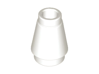 LEGO® los onderdeel Kegel in kleur Wit 4589b