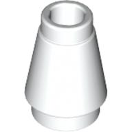 Plaatje in Gallery viewer laden, LEGO® los onderdeel Kegel in kleur Wit 4589b