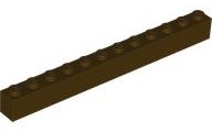 LEGO® los onderdeel Steen in kleur Donker Bruin 6112
