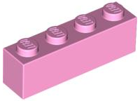 LEGO® los onderdeel Steen in kleur Fel Roze 3010
