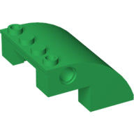 LEGO® los onderdeel Dakpan Gebogen in kleur Groen 61487
