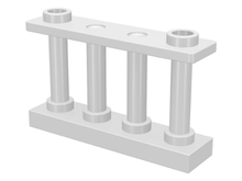 Plaatje in Gallery viewer laden, LEGO® los onderdeel Hek in kleur Wit 30055
