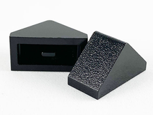 Plaatje in Gallery viewer laden, LEGO® los onderdeel Dakpan Algemeen in kleur Zwart 3044b