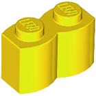 LEGO® los onderdeel Steen Aangepast in kleur Geel 30136