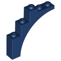 LEGO® los onderdeel Steen Boog in kleur Donkerblauw 2339