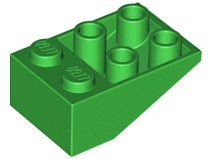 LEGO® los onderdeel Dakpan Omgekeerd in kleur Groen 3747a