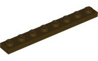 LEGO® los onderdeel Plaat Algemeen Donker Bruin 3460