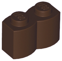 LEGO® los onderdeel Steen Aangepast Donker Bruin 30136