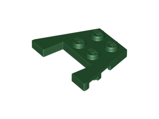 LEGO® los onderdeel Wig Plaat in kleur Donkergroen 48183