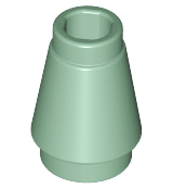 LEGO® los onderdeel Kegel in kleur Zandgroen 4589b