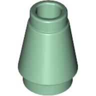 Plaatje in Gallery viewer laden, LEGO® los onderdeel Kegel in kleur Zandgroen 4589b