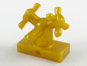 LEGO® los onderdeel Kraan in kleur Parel Goud 6936