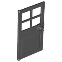 Plaatje in Gallery viewer laden, LEGO® los onderdeel Deur in kleur Zwart 60623