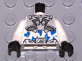 LEGO® los onderdeel Lijf met Motief Wit 973pb0462c01