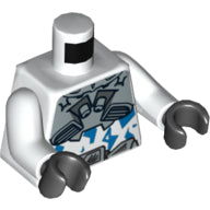 LEGO® los onderdeel Lijf met Motief Wit 973pb0462c01