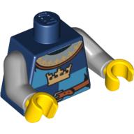 LEGO® los onderdeel Lijf met Motief Donkerblauw 973pb0451c01