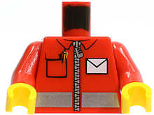 Plaatje in Gallery viewer laden, LEGO® los onderdeel Lijf met Motief Rood 973pb0459c01
