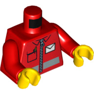 Plaatje in Gallery viewer laden, LEGO® los onderdeel Lijf met Motief Rood 973pb0459c01