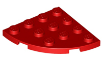 Plaatje in Gallery viewer laden, LEGO® los onderdeel Plaat Rond in kleur Rood 30565