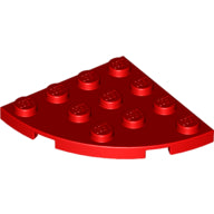 LEGO® los onderdeel Plaat Rond in kleur Rood 30565