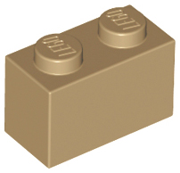 Plaatje in Gallery viewer laden, LEGO® los onderdeel Steen in kleur Donker Geelbruin 3004