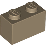 Plaatje in Gallery viewer laden, LEGO® los onderdeel Steen in kleur Donker Geelbruin 3004