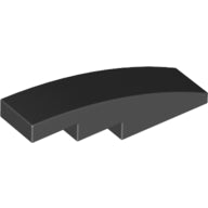 Plaatje in Gallery viewer laden, LEGO® los onderdeel Dakpan Gebogen in kleur Zwart 61678