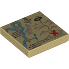 LEGO® los onderdeel Tegel met Motief Geelbruin 3068pb0148