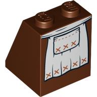 Plaatje in Gallery viewer laden, LEGO® Dakpan met Motief Roodachtig Bruin 3678bpb013