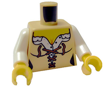 Plaatje in Gallery viewer laden, LEGO® los onderdeel Lijf met Motief Geelbruin 973pb0515c01