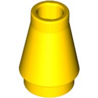 LEGO® los onderdeel Kegel in kleur Geel 4589