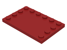 LEGO® los onderdeel Tegel Aangepast in kleur Donkerrood 6180