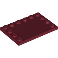 LEGO® los onderdeel Tegel Aangepast in kleur Donkerrood 6180