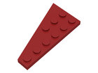 LEGO® los onderdeel Wig Plaat in kleur Donkerrood 54383