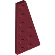 LEGO® los onderdeel Wig Plaat in kleur Donkerrood 54383